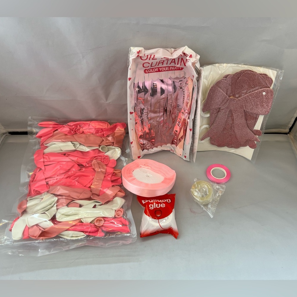 Pink Party Decorations Bundle — Assorted Pink Shades
